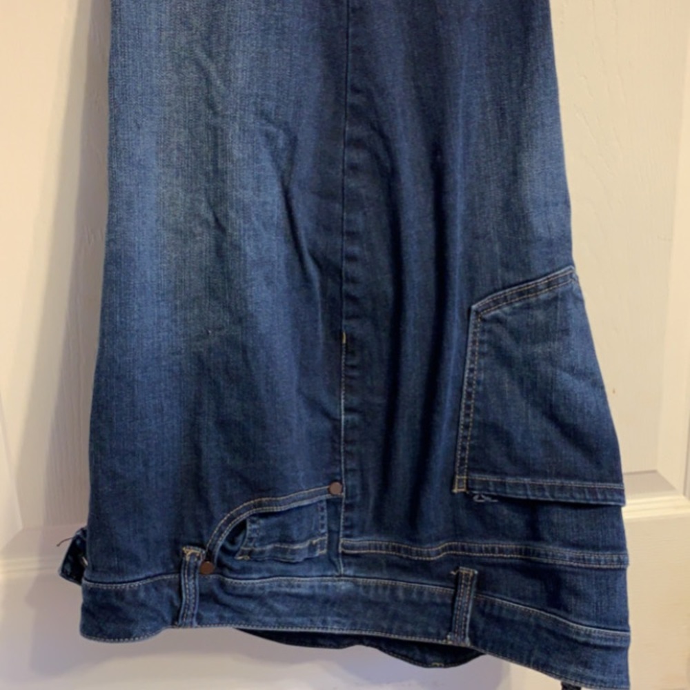 Mid rise boot cut jeans